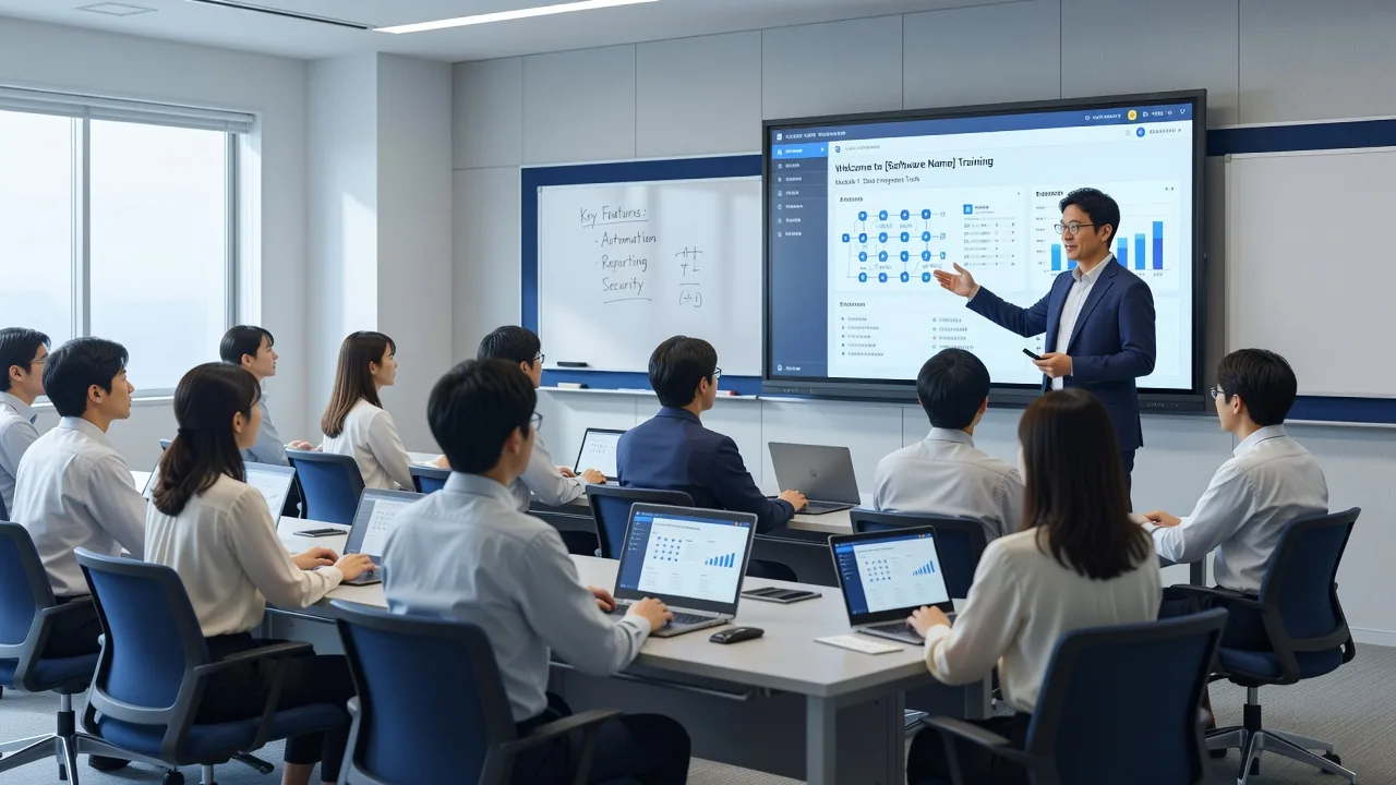 社内で行われるIT研修の様子